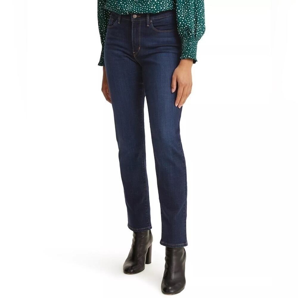 Levi’s Classic Straight Leg Mid Rise Womens Denim Jeans Cobalt Haze Blue Size 32